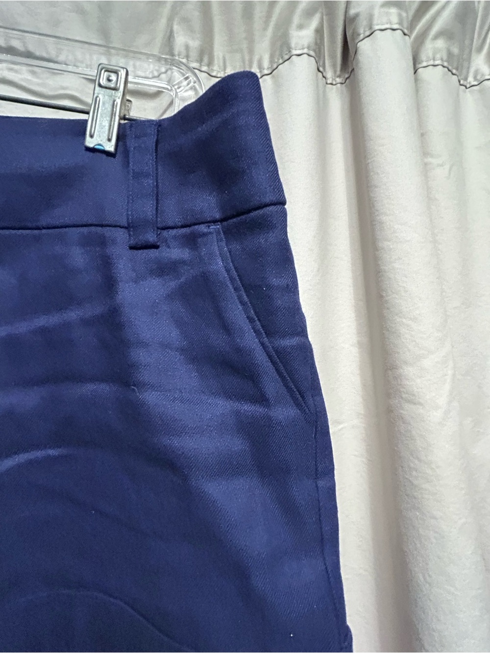 Express Navy Women's Linen Shorts - Picture 3 of 4